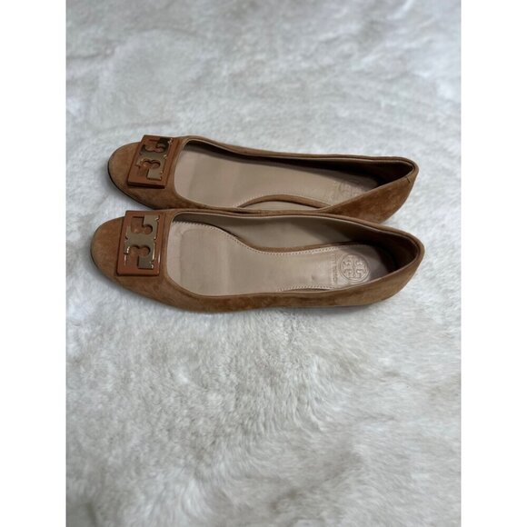 Tory Burch Cognac Brosn suede slip on shoe women size 7.5 M - Picture 6 of 11